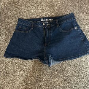 No Boundaries Dark Blue Denim Jean Shorts